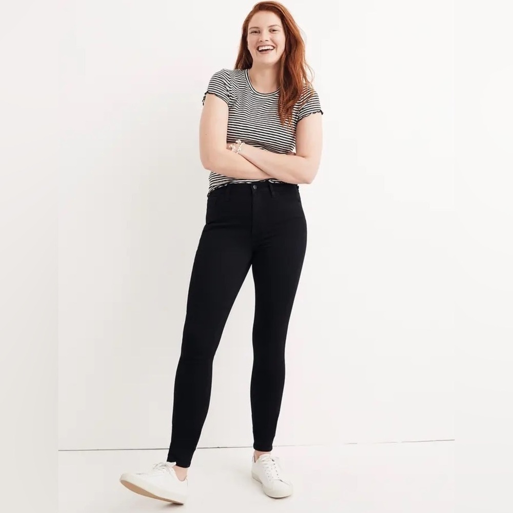 NEW Madewell High-Rise Roadtripper Skinny Jeans Black